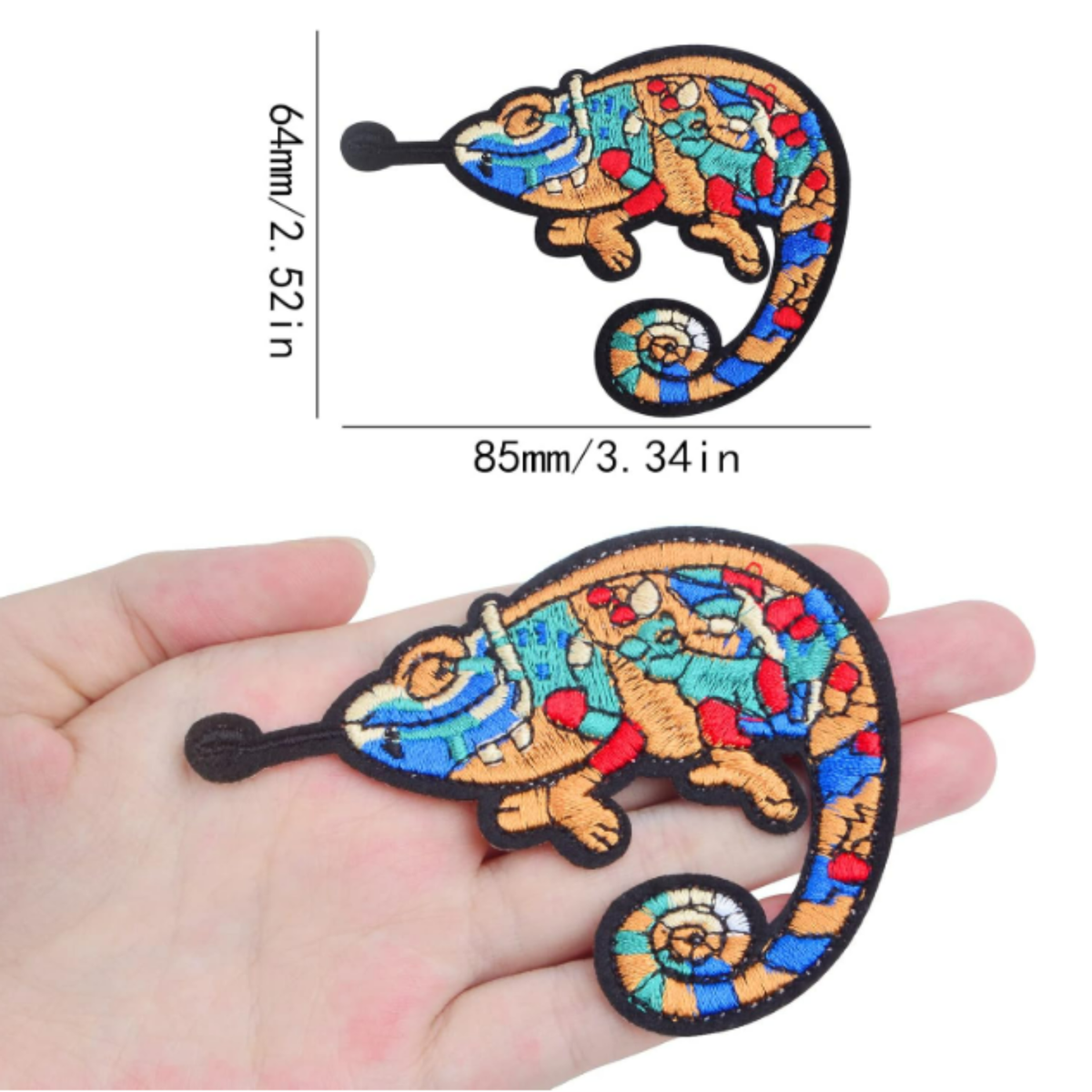 Chameleon Iron On Patch